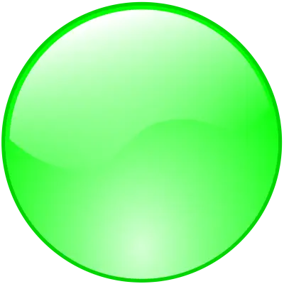 A green circular button icon with a glossy finish and a subtle gradient effect.